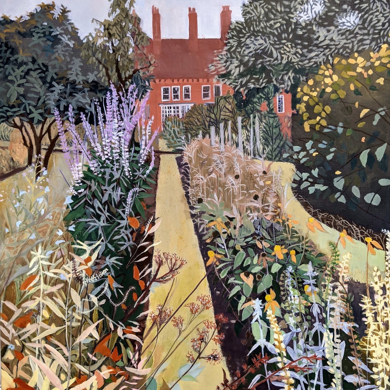 The Physic Garden, 2022 (keten üzerine yağlıboya) by Suzy Fasht