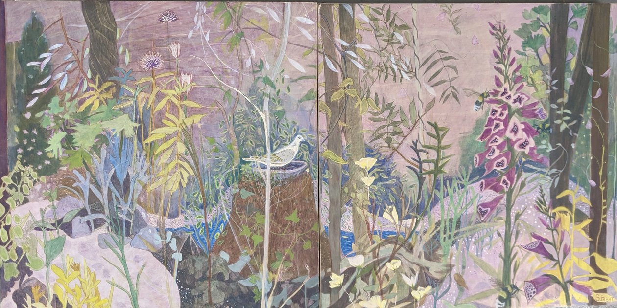 Arılar Nerede 2020 (ahşap panel üzerine yumurta tempera) by Suzy Fasht