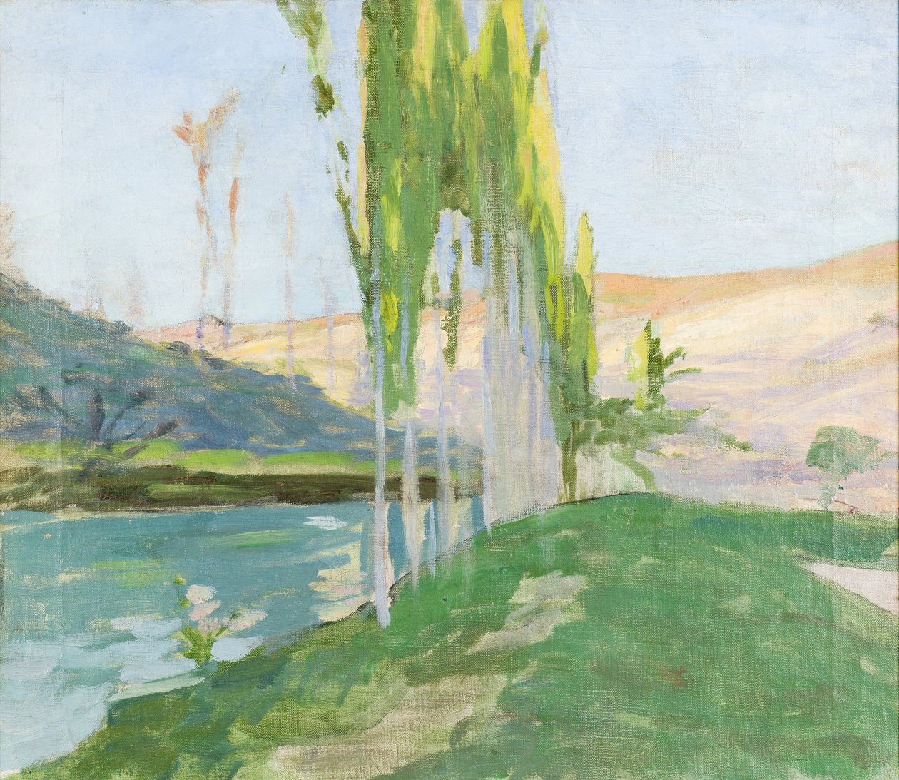 Bir Su Yolunun Yanında Büyüyen Kavaklar by Sven Richard Bergh