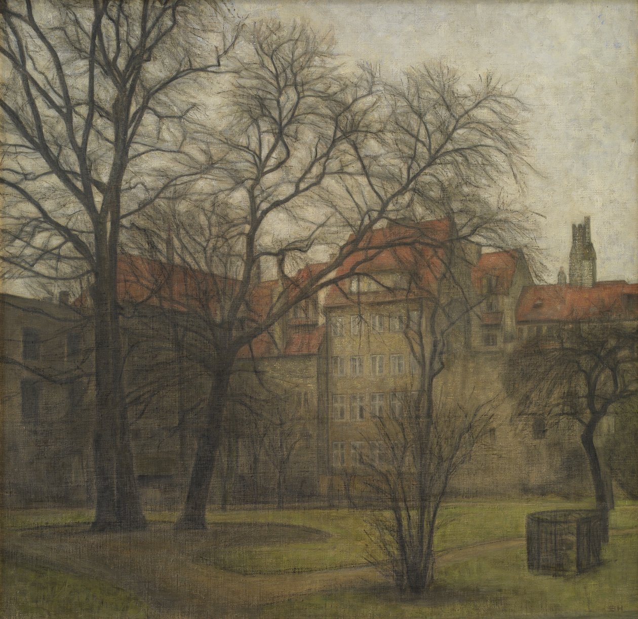 Prens Sarayının Bahçesi, Kopenhag by Svend Hammershøi