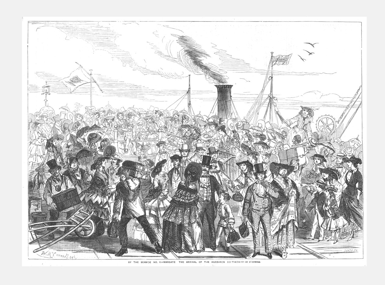 Margate, Kocaların Teknesinin Gelişi, 1856 by Swain