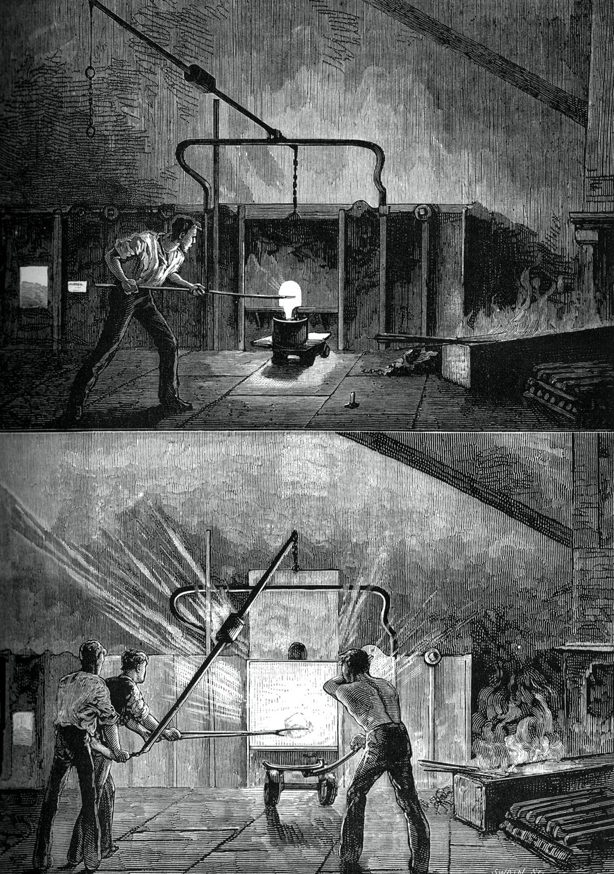 Su birikintileri iş başında, c1880. by Swain