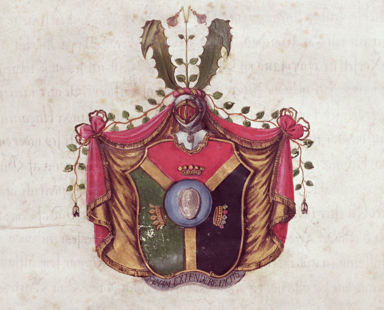 Linnaeus ailesinin arması (kağıt üzerinde guaj ve wc) by Swedish School