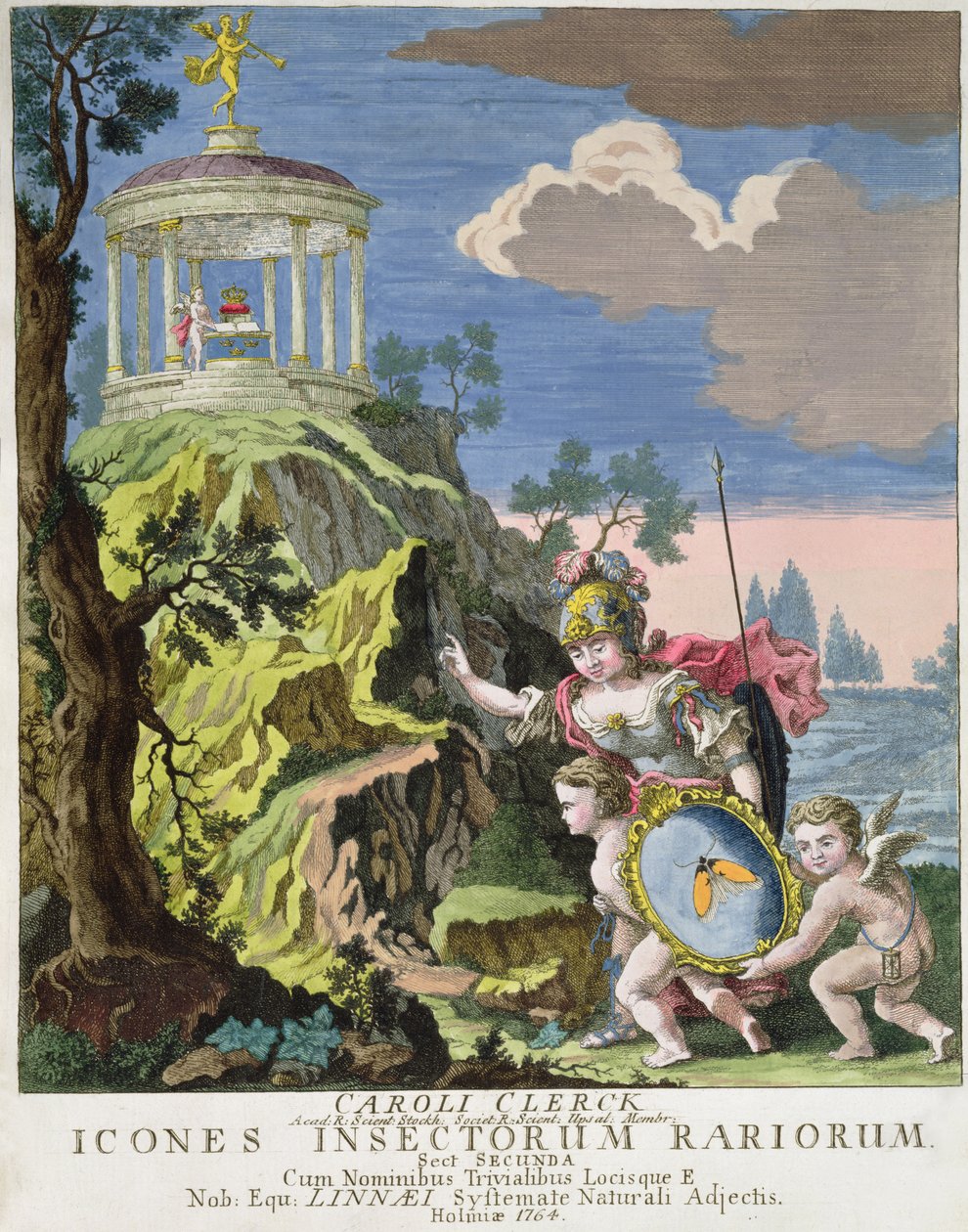 C. Clerck, İsveç, 1764, Simgelerin Ön Yüzü Böcekler Rariorum by Swedish School