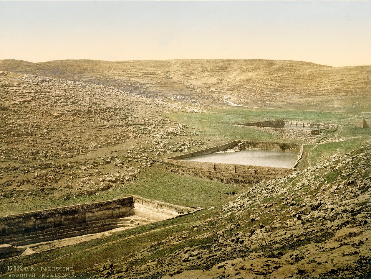 Solomons Havuzları, c.1880-1900 (fotokrom) by Swiss Photographer