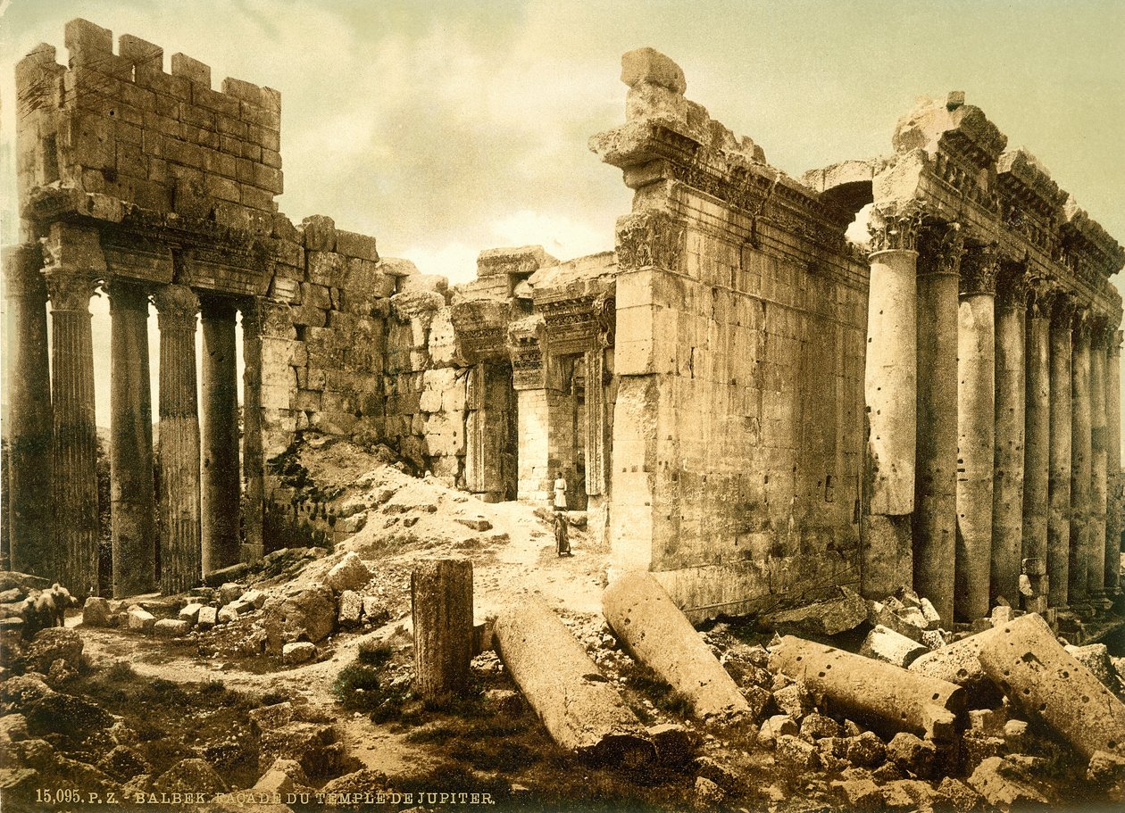 Bacchus Tapınağı, Baalbek, c.1880-1900 (fotokrom) by Swiss Photographer