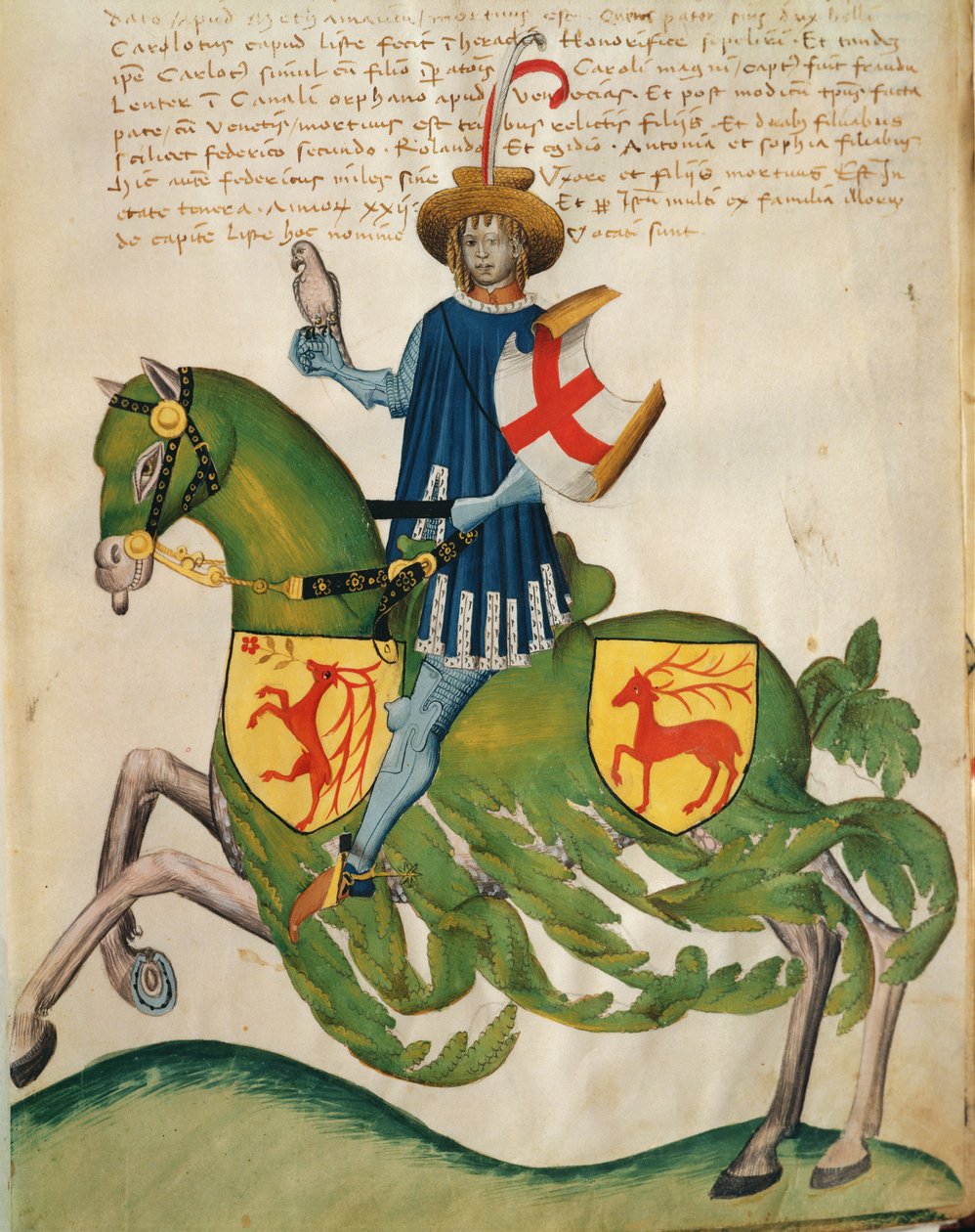 Federico Capodilista dei Transelgardi (parşömen üzerinde tempera) by Swiss School