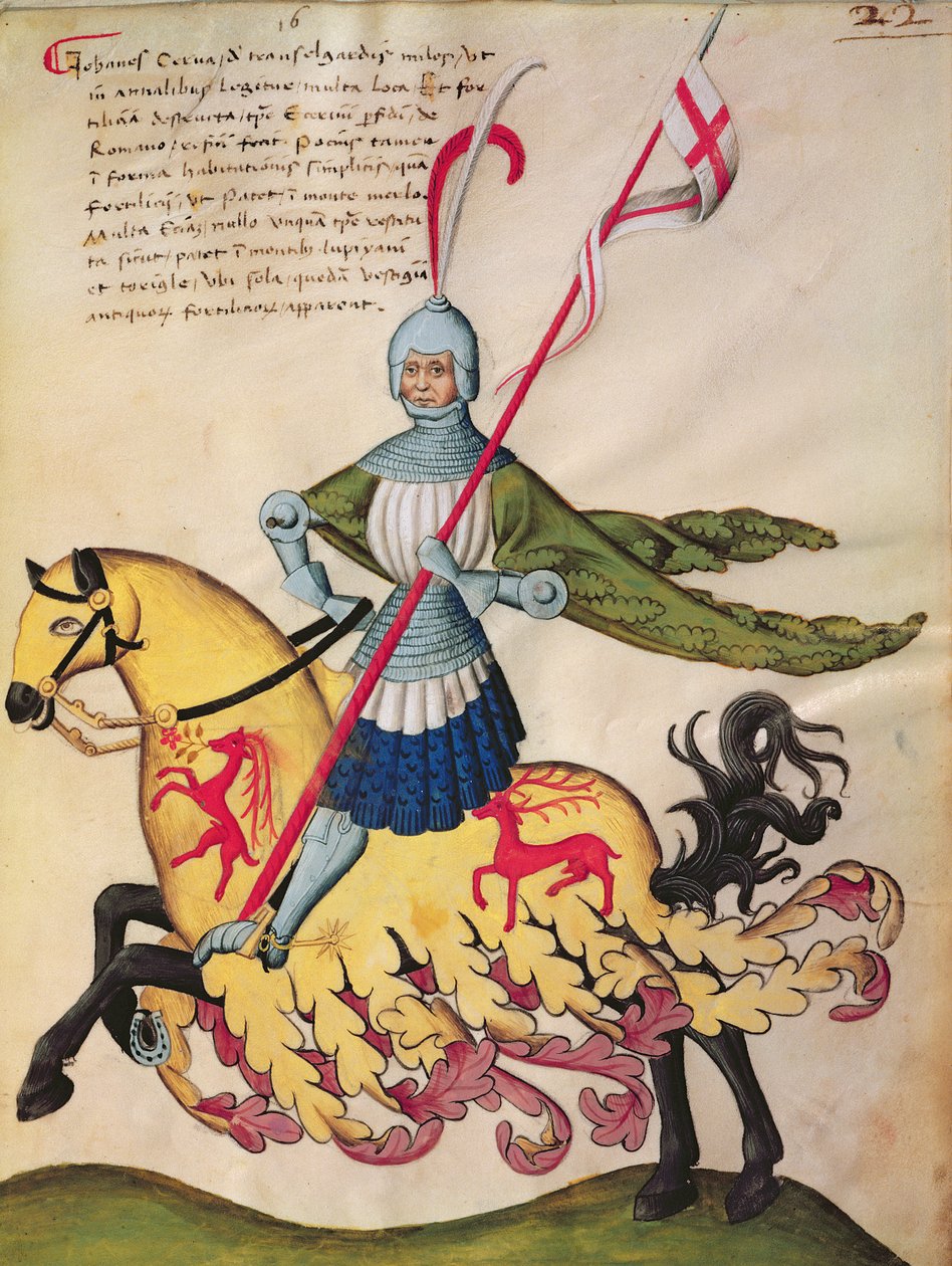 Giovanni Cerva dei Transelgardi (parşömen üzerinde tempera) by Swiss School