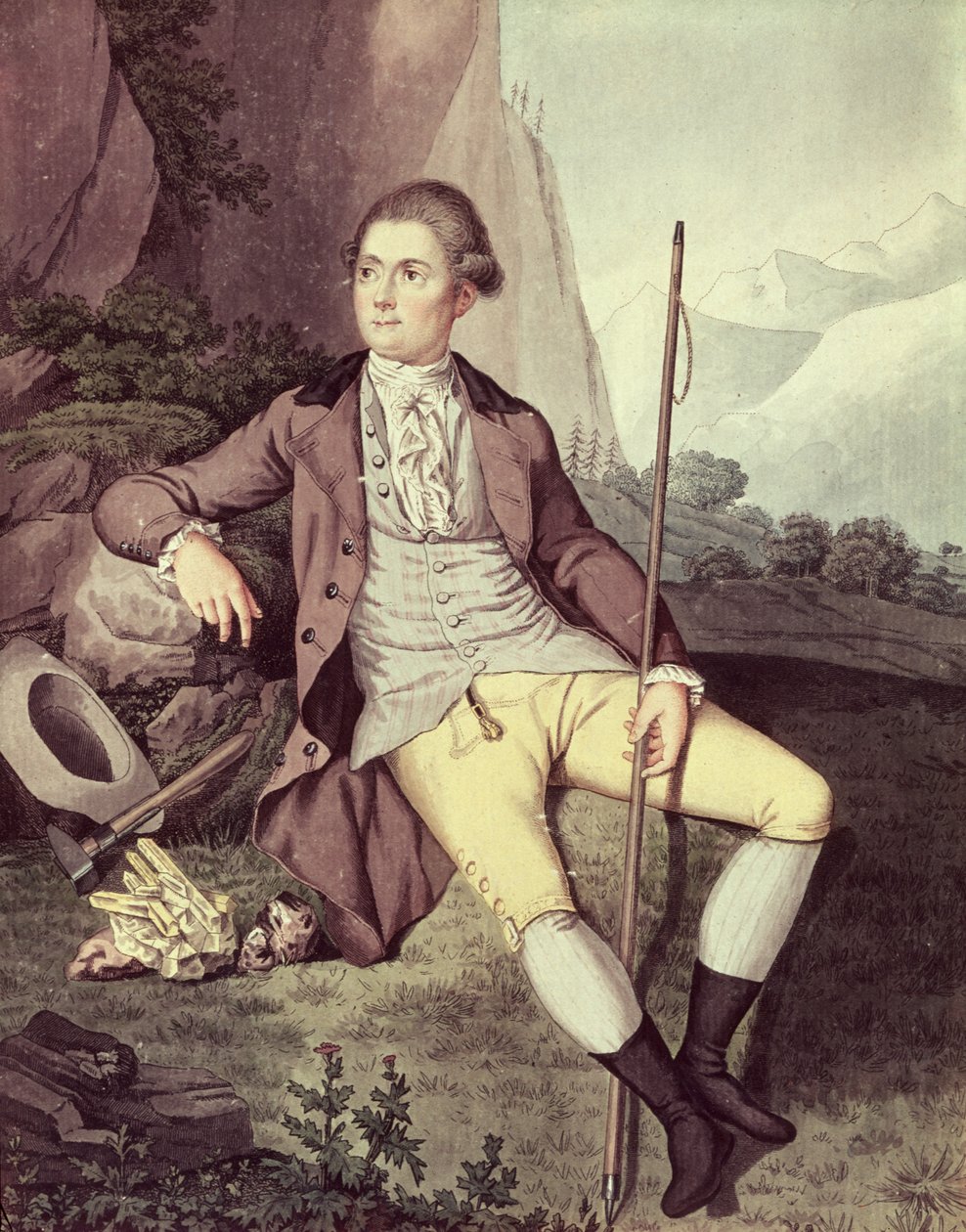 Horace Benedict de Saussure (1740-99) by Swiss School