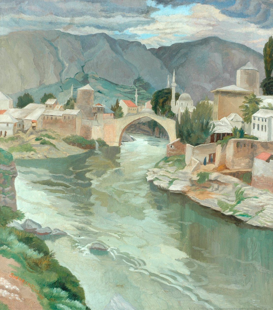 Mostar, Hersek, 1922 by Sydney Carline