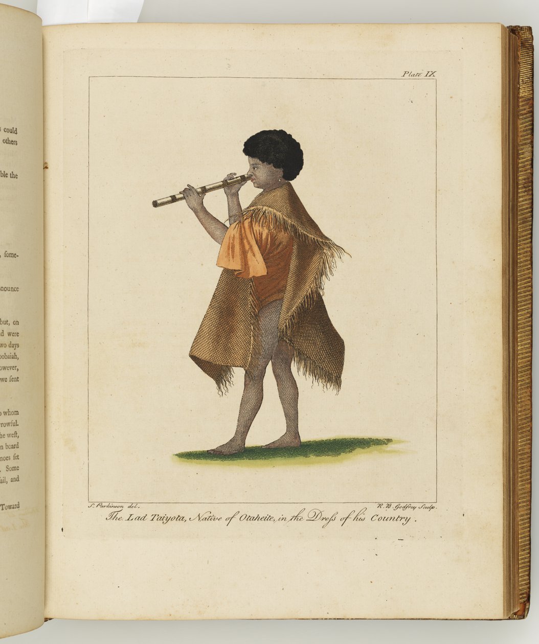 Güney Denizlerine yapılan bir yolculuğun günlüğünden bir çizim: Majestelerinin gemisinde, Endeavour, 1794 (el boyaması gravür) by Sydney