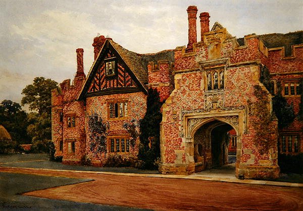 Compton Wynyates, Warwickshire (kağıt üzerine suluboya) by Sydney Currie