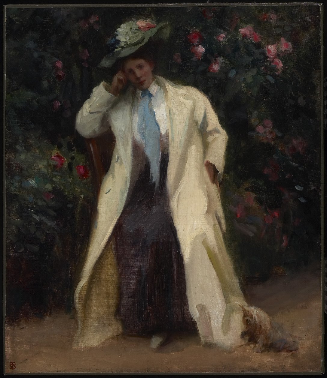 Köpekli Kadın, 1898 dolayları (tuval üzerine yağlı boya) by Sydney Strickland Tully