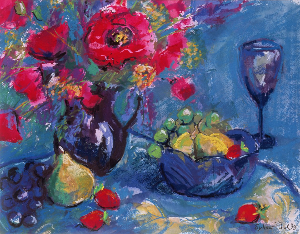 Mavi Camlı Natürmort, 1999 by Sylvia Paul