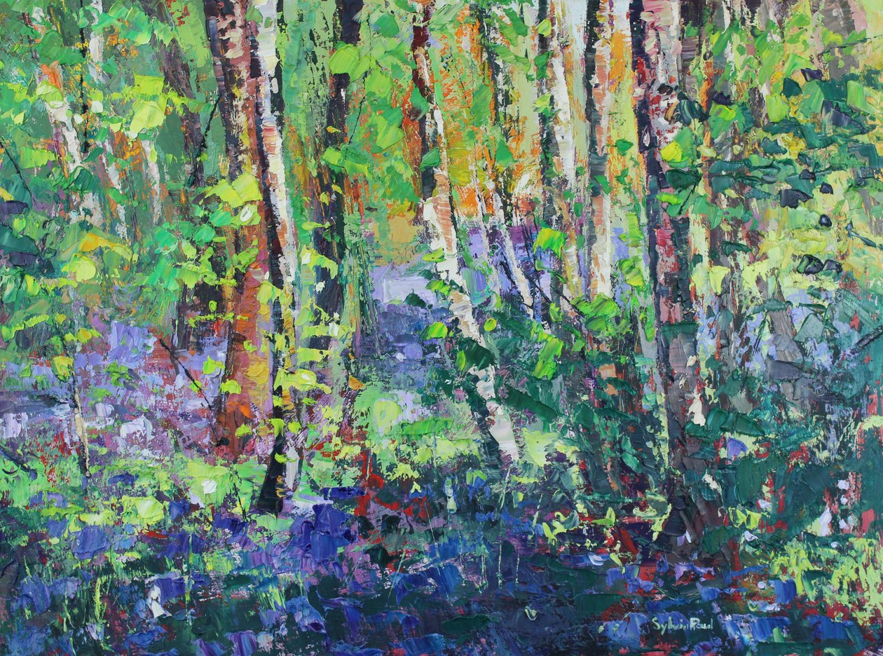 Bluebells ve Dans Eden Yapraklar by Sylvia Paul