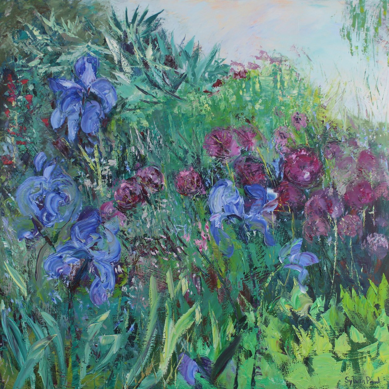 Allium ile İris by Sylvia Paul