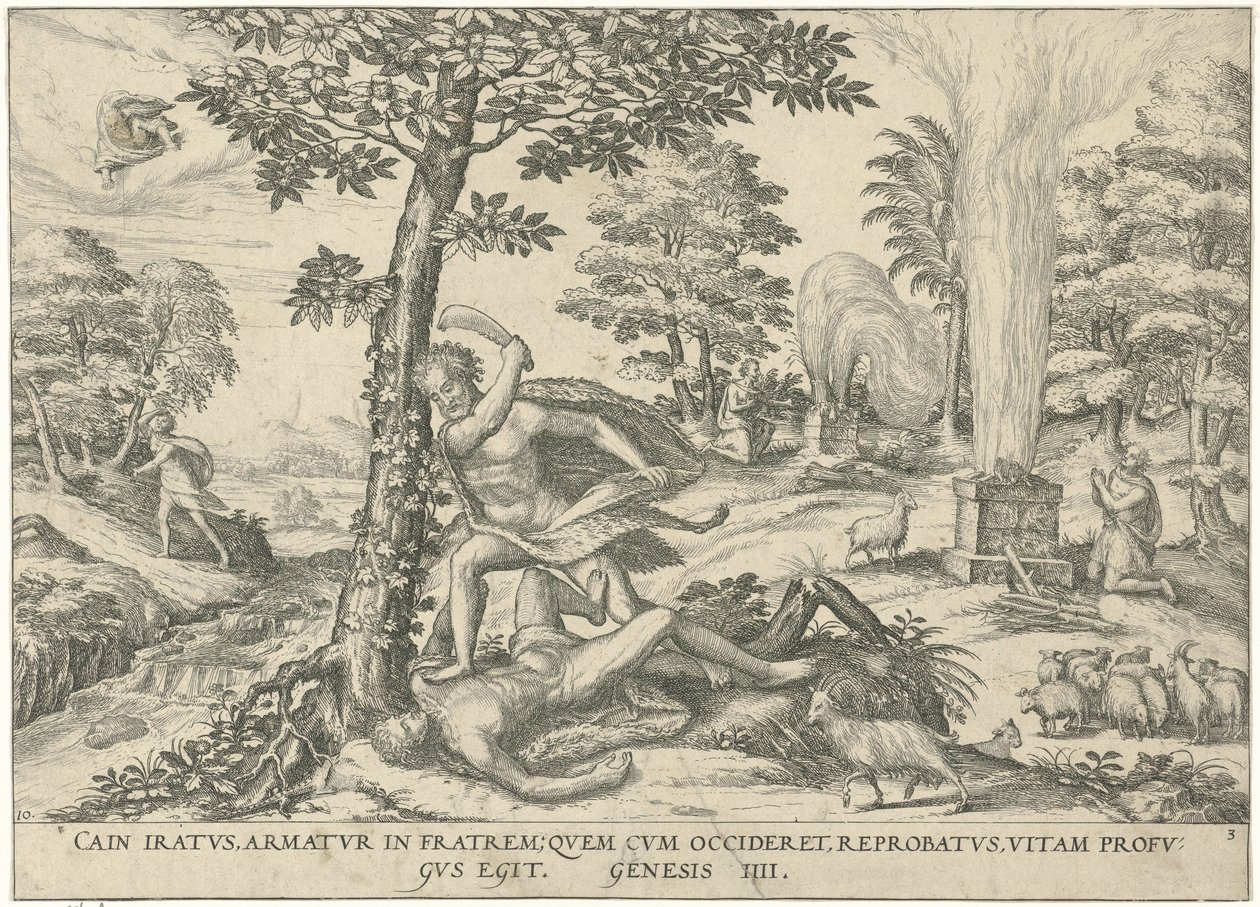 Kaïn en Abel İncil'den figürler ve görüntüler (seri başlığı) by Symon Novelanus (attributed to)
