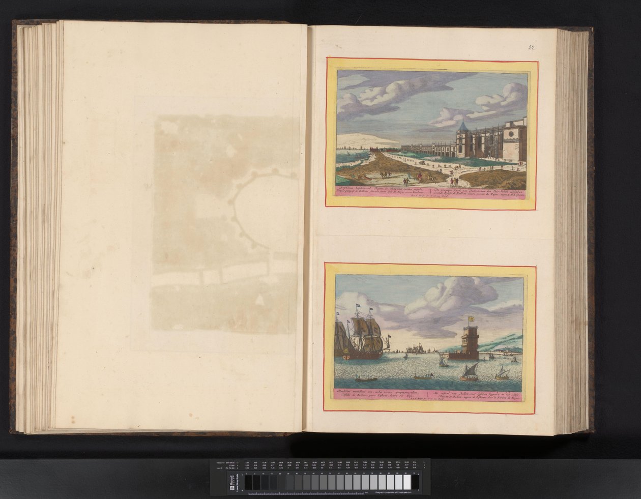 Cádiz burnunun ve orkinos balıkçılığının görünümü La muy asil y muy leal cividas de Cadiz (nesne üzerindeki başlık) by Symon Novelanus (possibly)