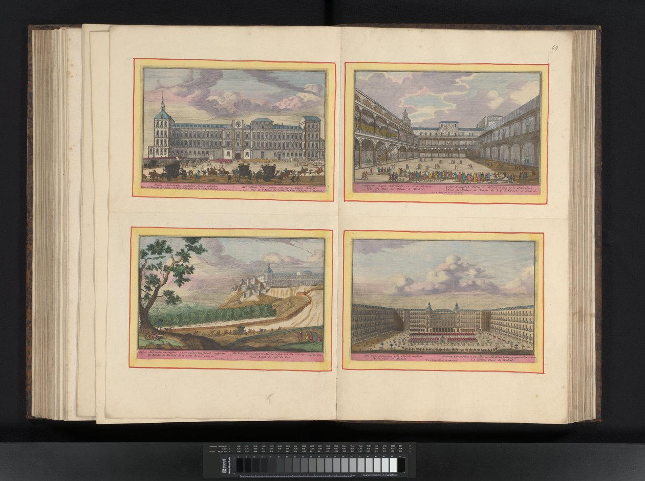 Surlarla çevrili Los Palacios şehrinin görünümü Palacios (nesne üzerindeki başlık) by Symon Novelanus (possibly)