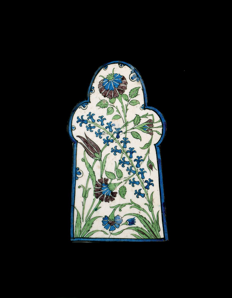 Şekilli çini, Şam, 16. yüzyıl sonu by Syrian School