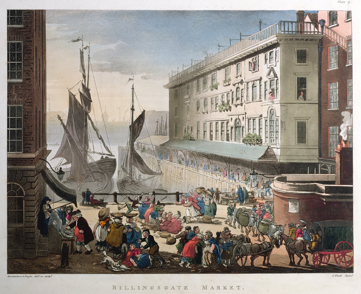 Billingsgate Market, Londra, 1 Mart 1808