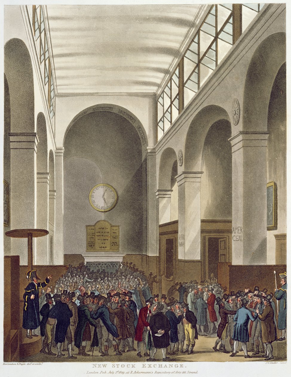 The New Stock Exchange, Bartholomew Lane, Ackermann