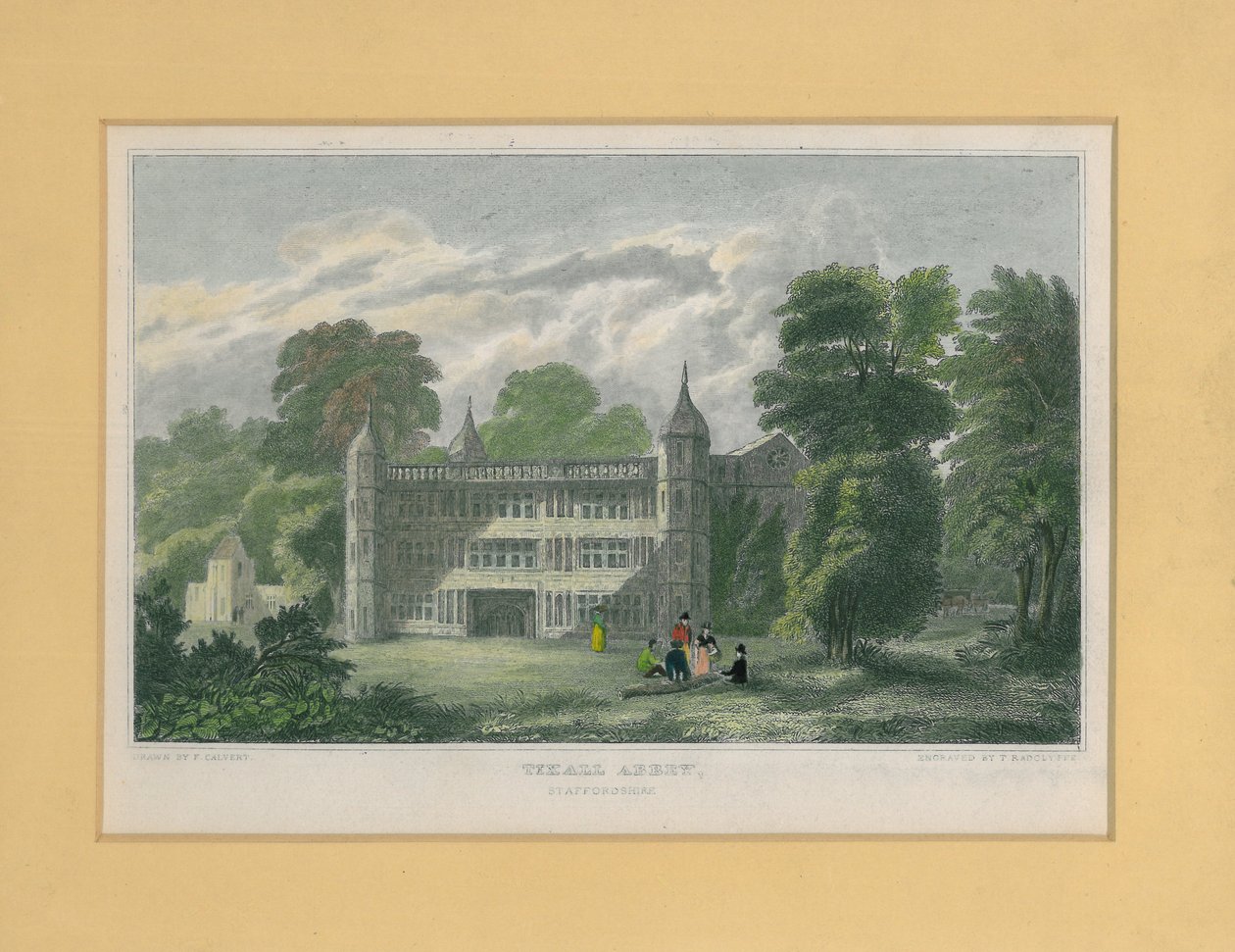 Tixall Manastırı, Staffordshire by T. Radclyffe