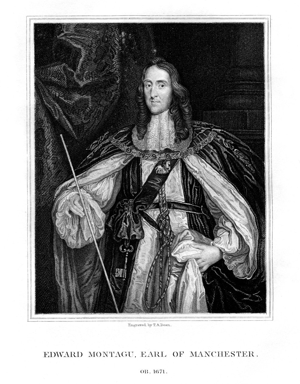 Edward Montagu, 2. Manchester Kontu, İngiliz askeri, 1828. by T. A. Dean