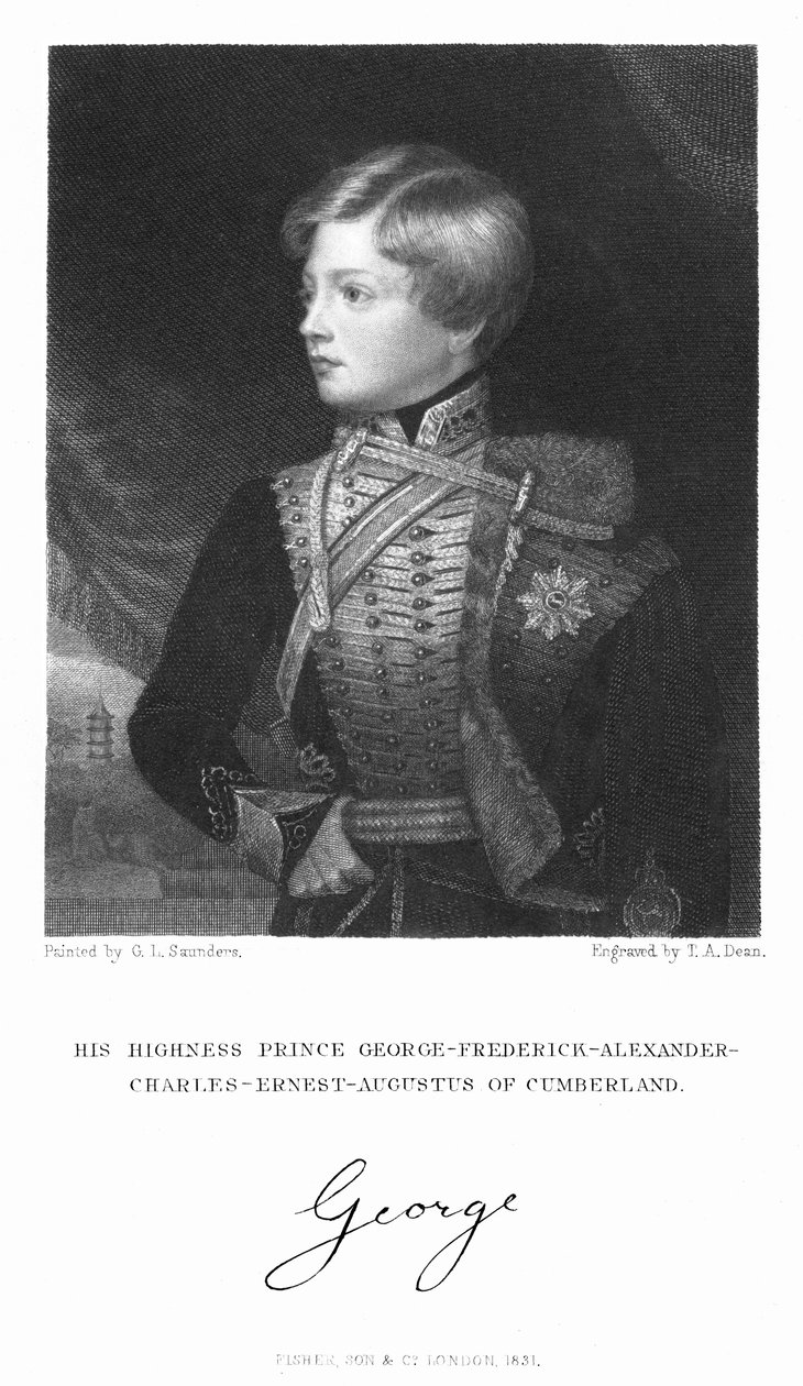 Cumberland George Frederick Alexander Charles Ernest Augustus, 1831 by T. A. Dean
