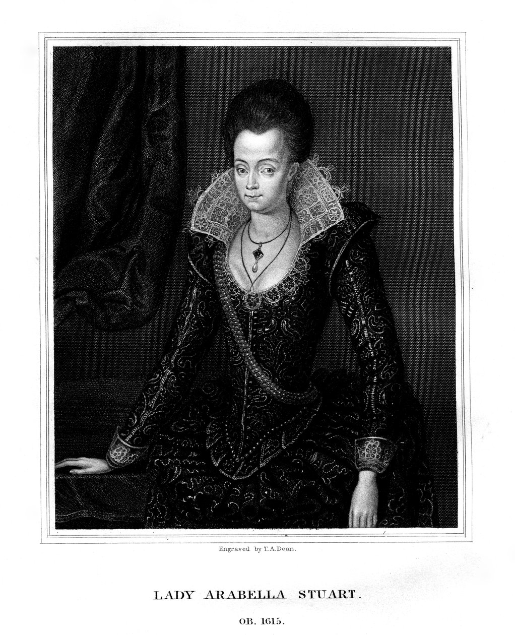 Leydi Arabella Stuart, Somerset Düşesi, 1826. by T. A. Dean