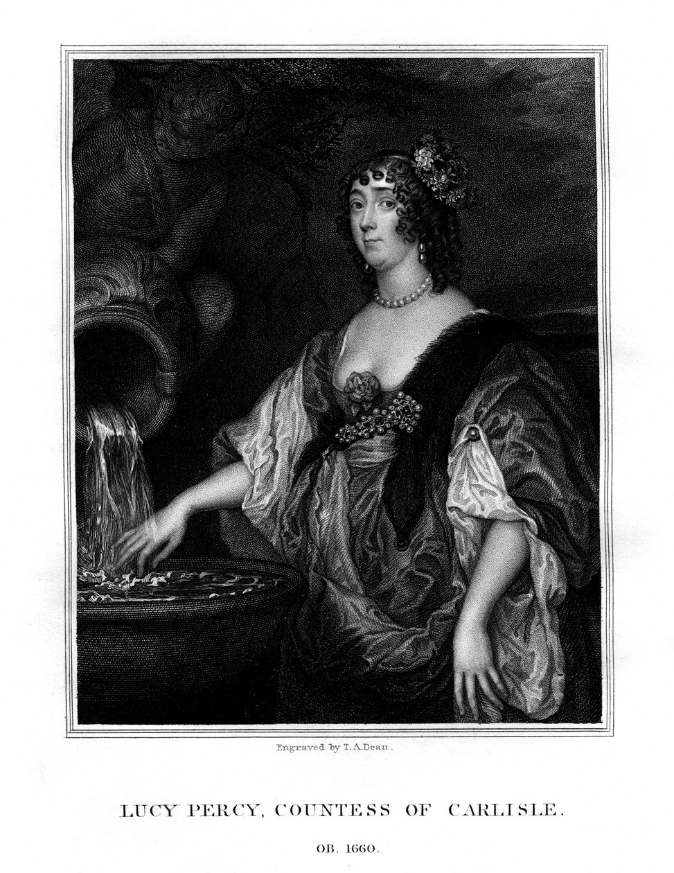 Lucy Hay, Carlisle Kontesi, İngiliz sosyetesi, 1825. by T. A. Dean