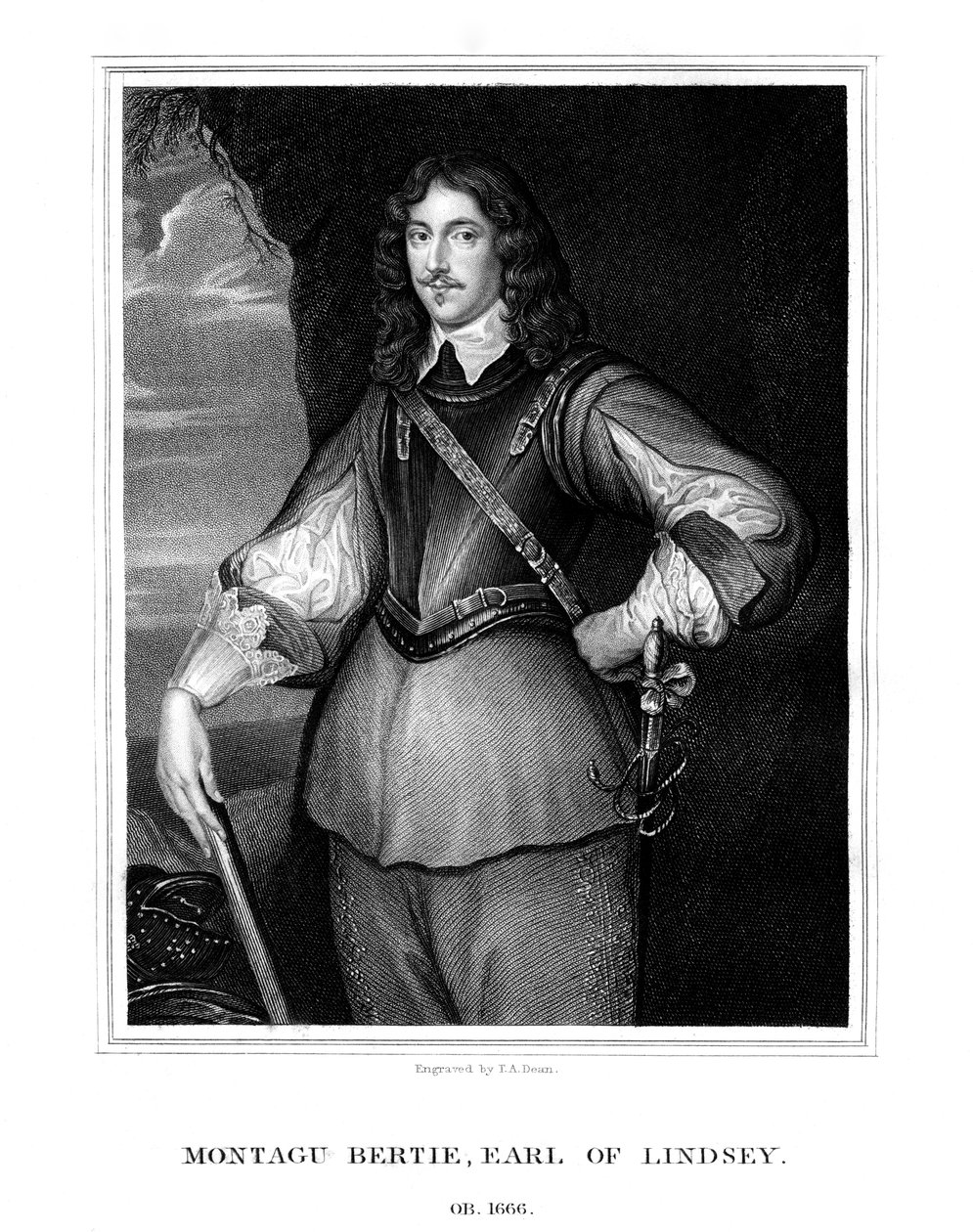 Montagu Bertie, 2. Lindsey Kontu, 1826. by T. A. Dean