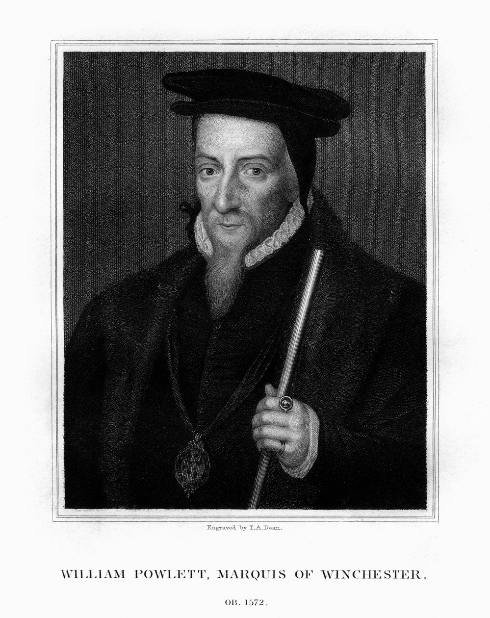 William Paulet, 1. Winchester Markisi, İngiliz devlet adamı, 1828. by T. A. Dean
