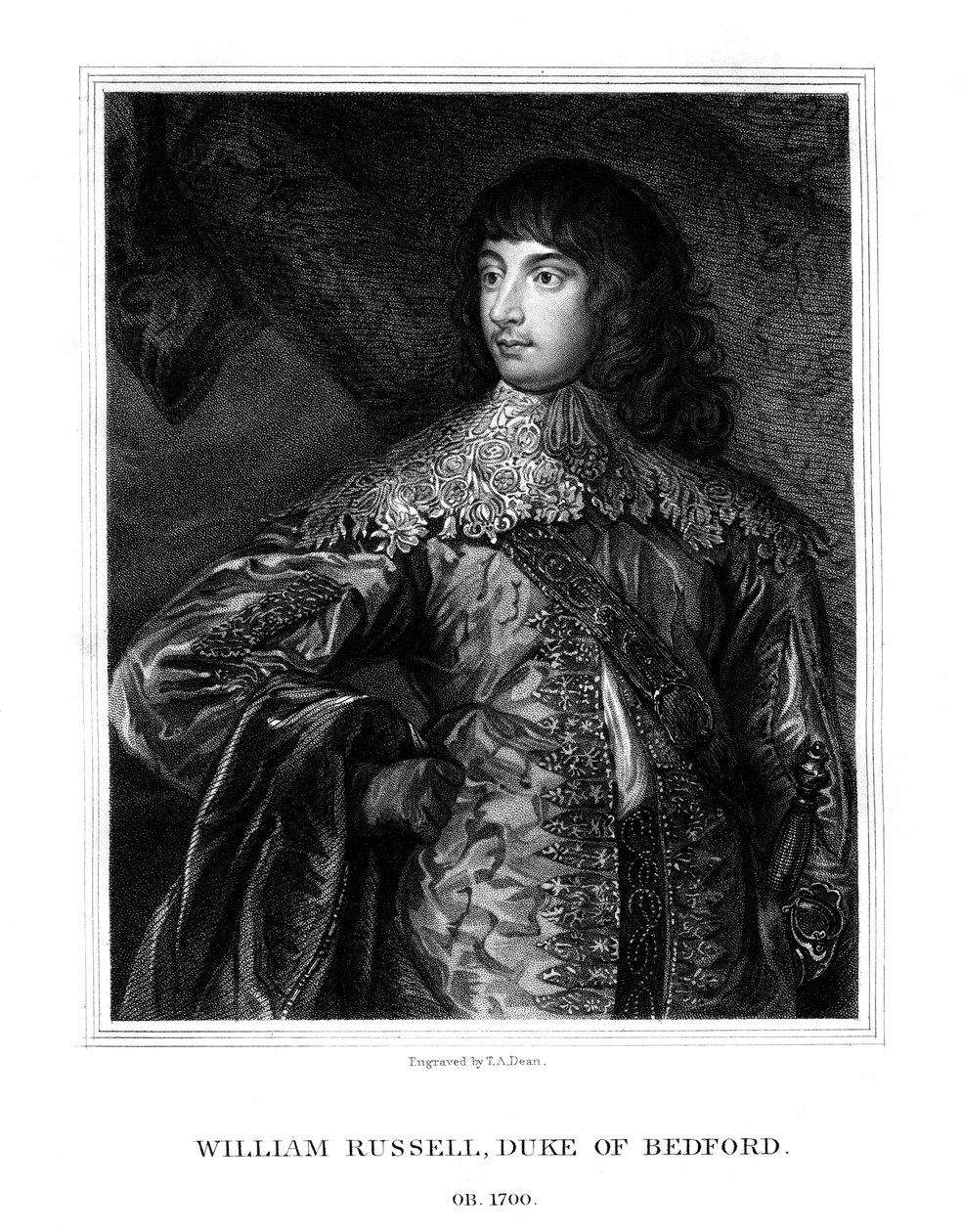 William Russell, 1. Bedford Dükü, İngiliz askeri, 1825. by T. A. Dean