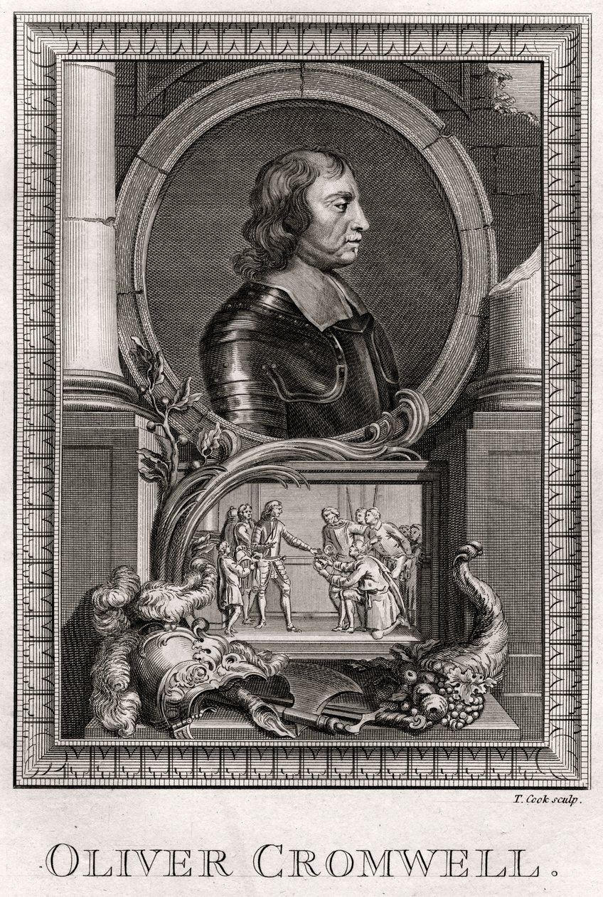 Oliver Cromwell, 1775 by T. Cook