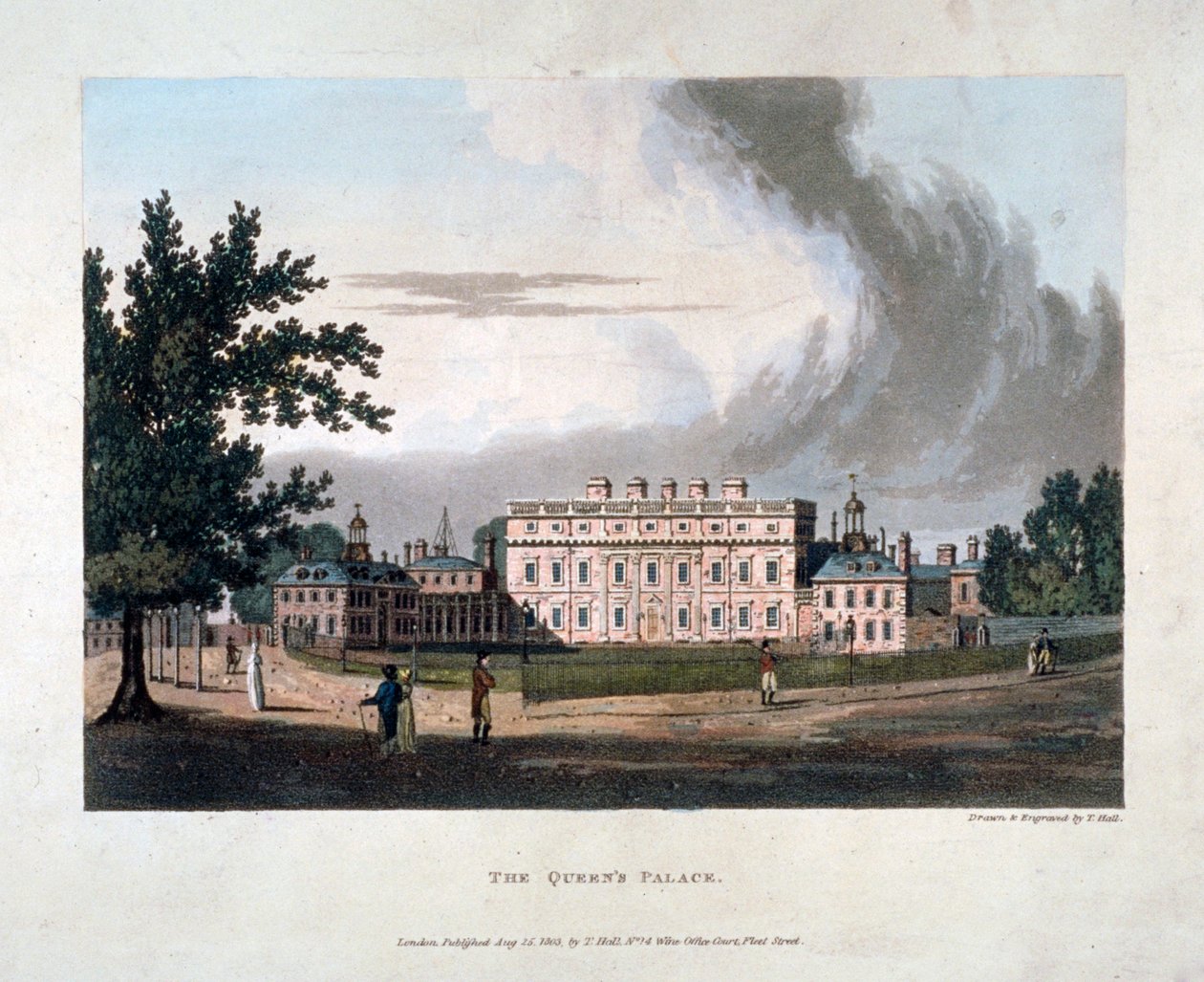 Buckingham Evi, Westminster, Londra, 1803 by T Hall