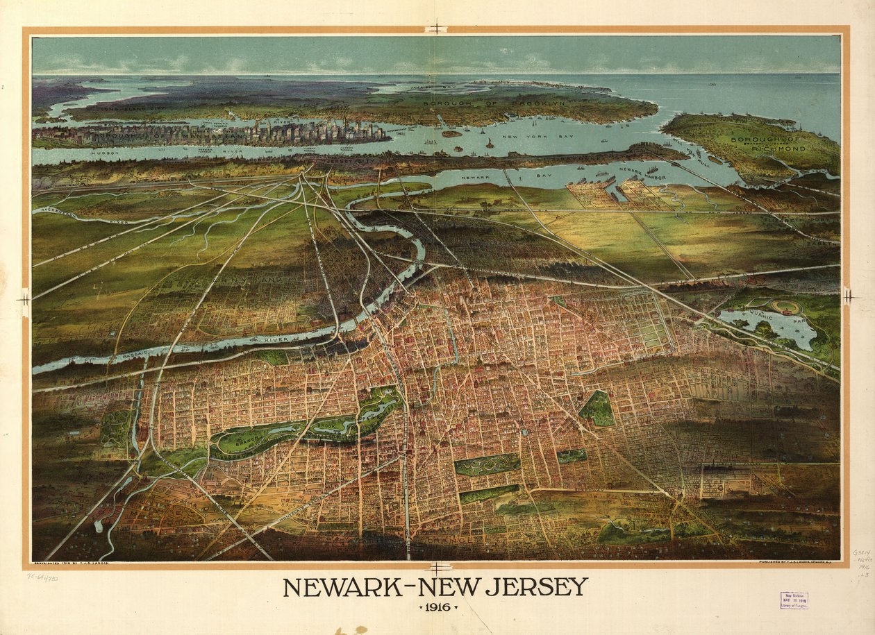 Newark-New Jersey 1916. by T. J. Shepherd Landis