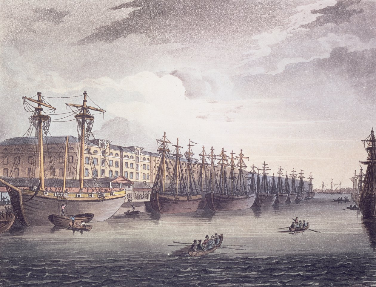 Batı Hindistan Rıhtımları by T. and Pugin A.C. Rowlandson