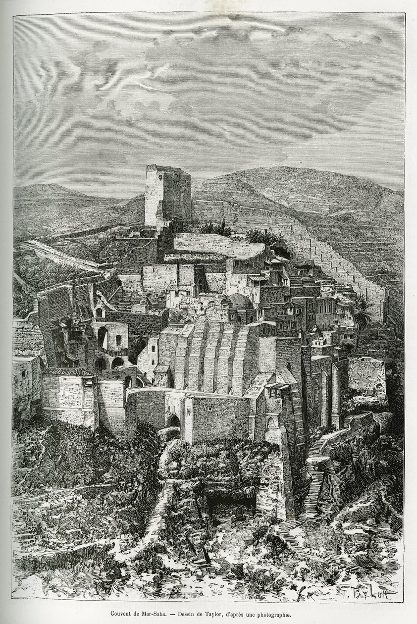 Mar-Saba (Mar Saba) (Filistin) manastırı. Taylor