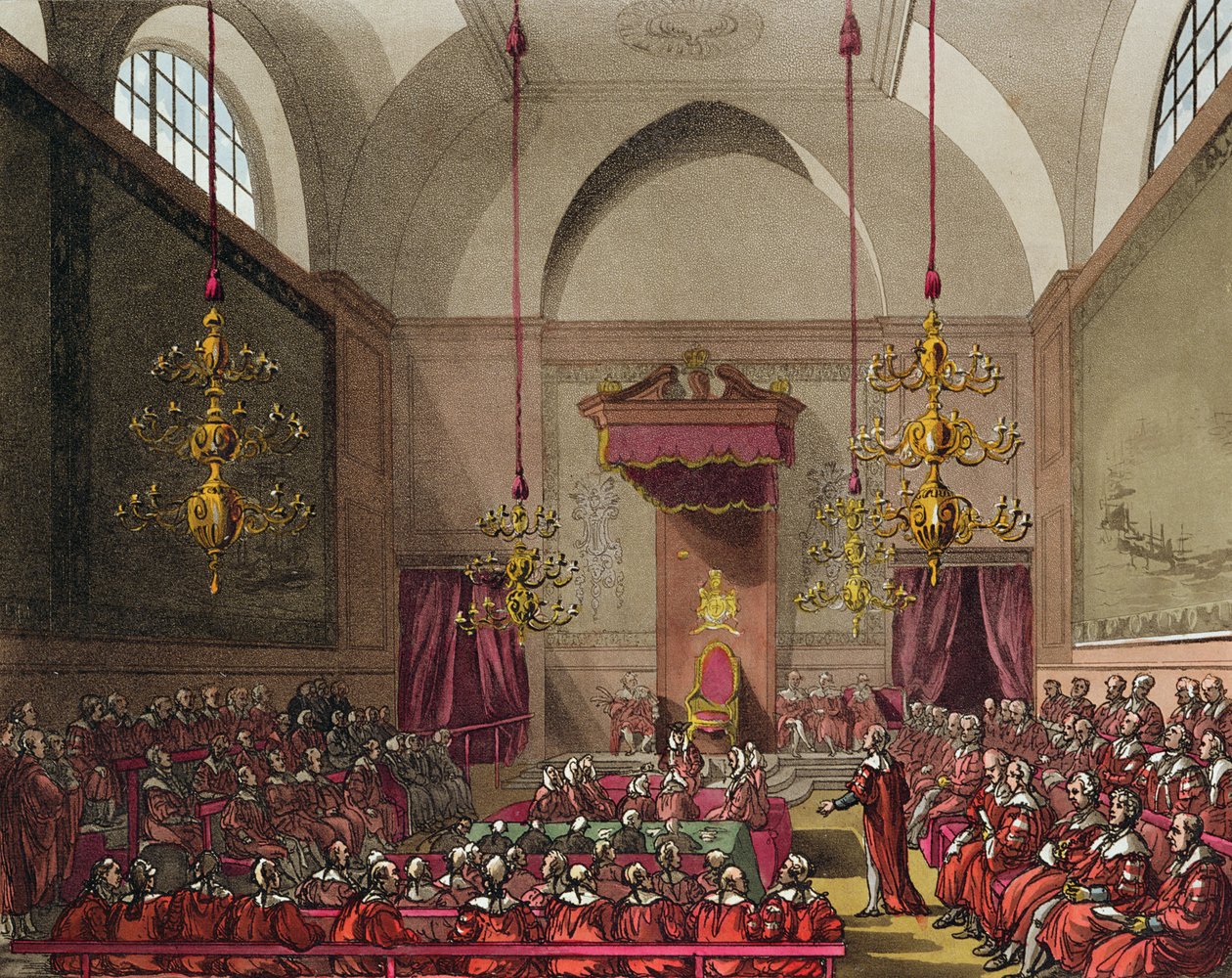 Lordlar Kamarası by T. and Pugin A.C. Rowlandson