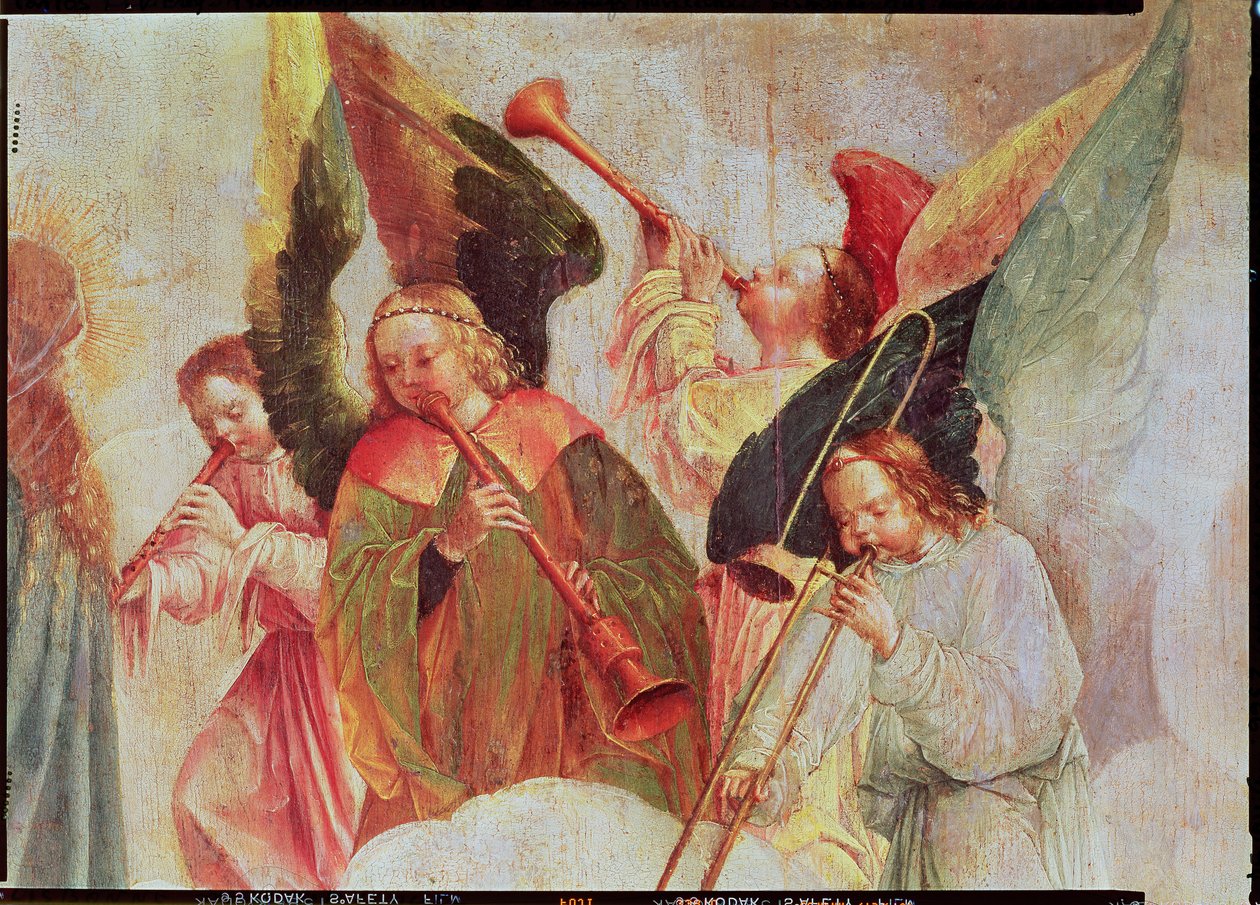 Four angels playing instruments  (detail, see also 65890) by Taborda Vlame Frey, Carlos