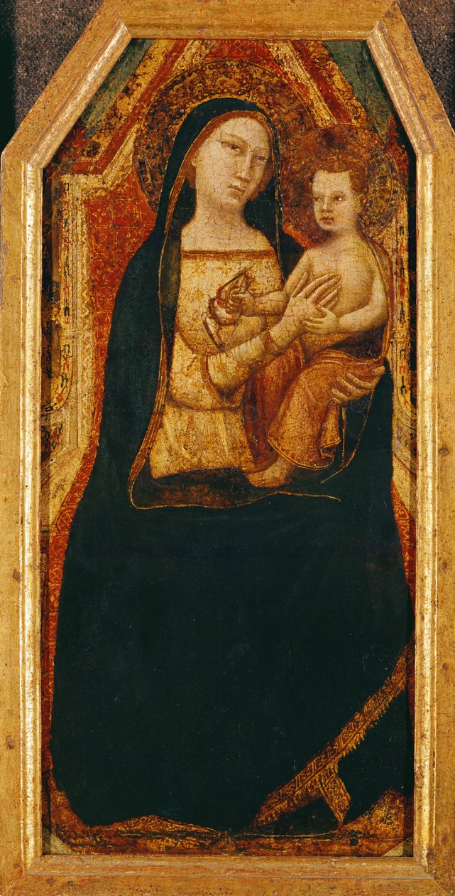 Bakire ve Çocuk (panelde öfke) by Taddeo Gaddi