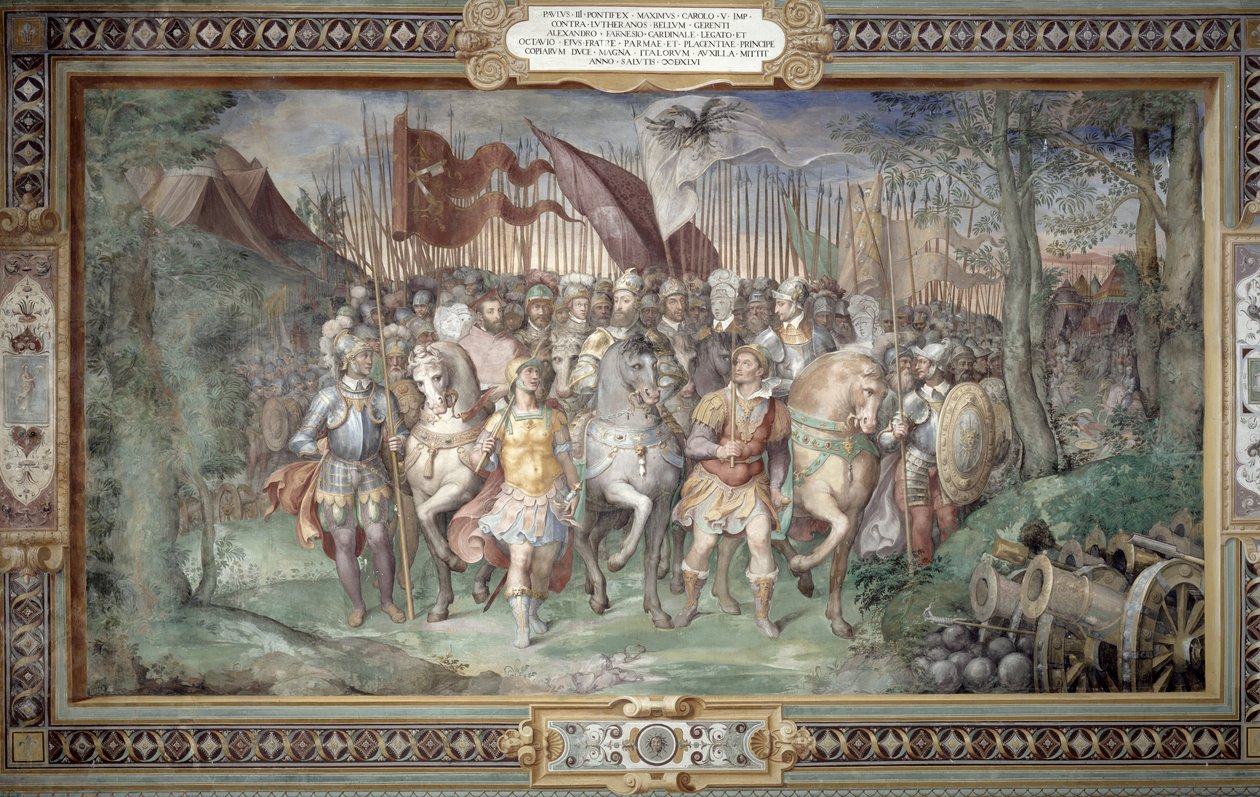 Charles V (1500-58) Alessandro (1546-92) ve Ottaviano Farnese, 1546