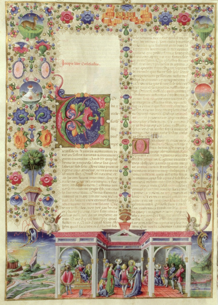 Lat 422 VolI fol.280v Vaiz Kitabının Başlangıcı, Borso dEste İncil