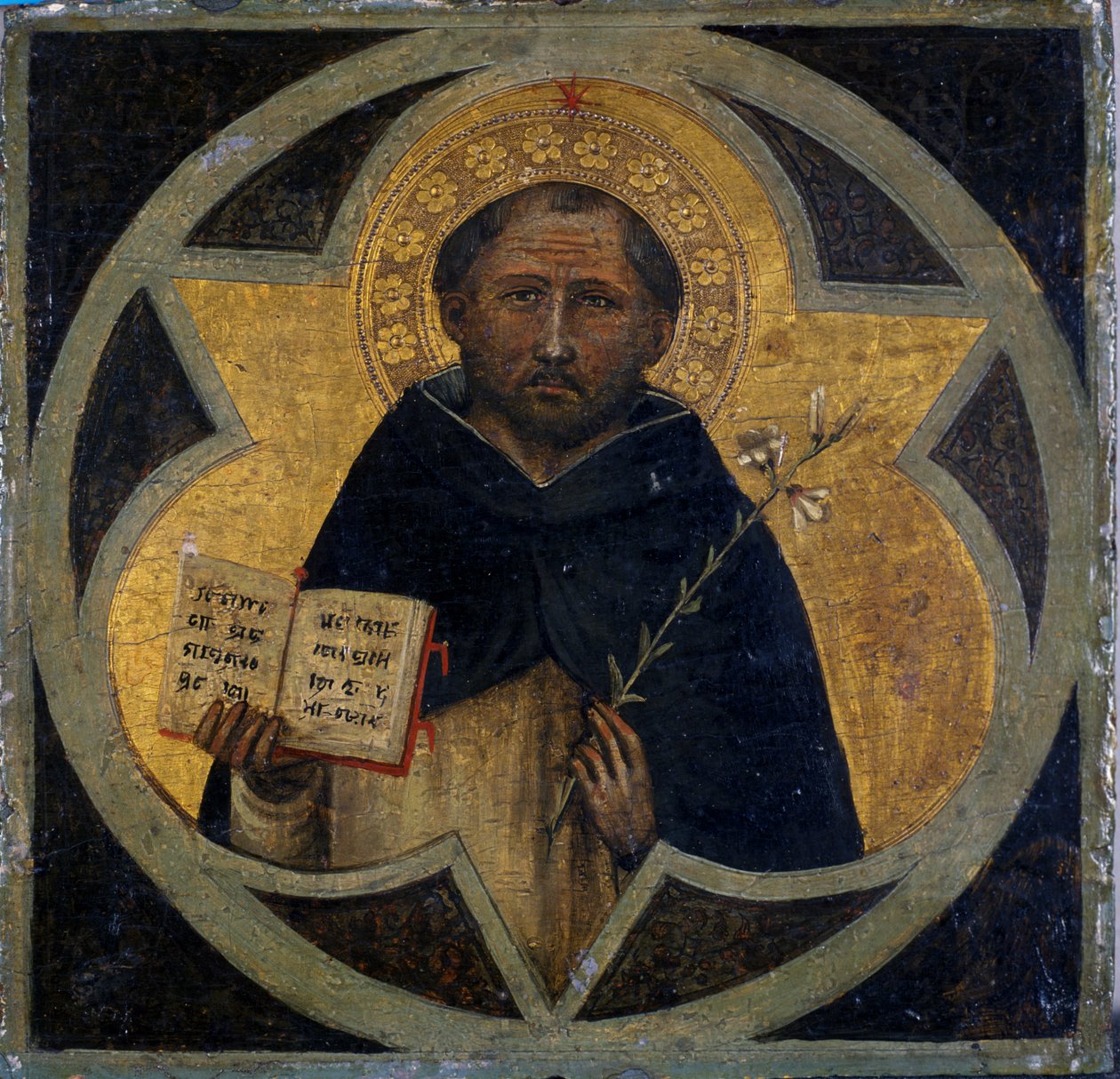 Aziz Dominic, c.1400 (ahşap üzerine tempera) by Taddeo di Bartolo