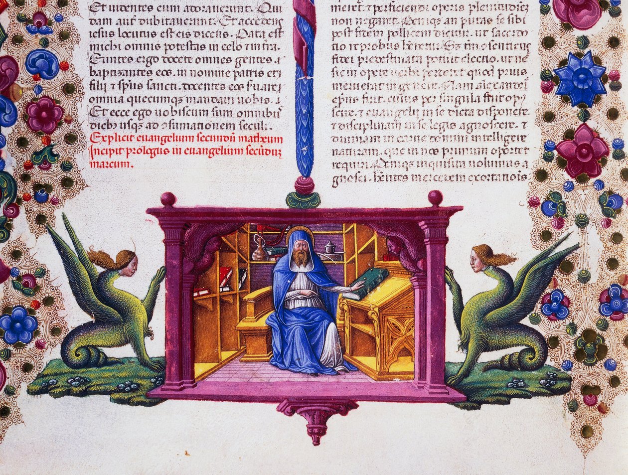 St Matthew the Evangelist, Cilt II f 148, v, Borso d