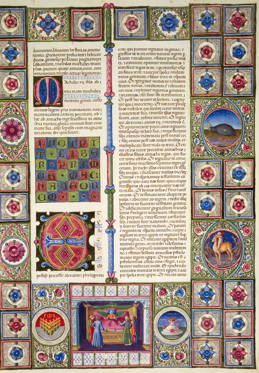 Taddeo Crivelli (1425-1479) ve diğerleri tarafından aydınlatılan Borso d