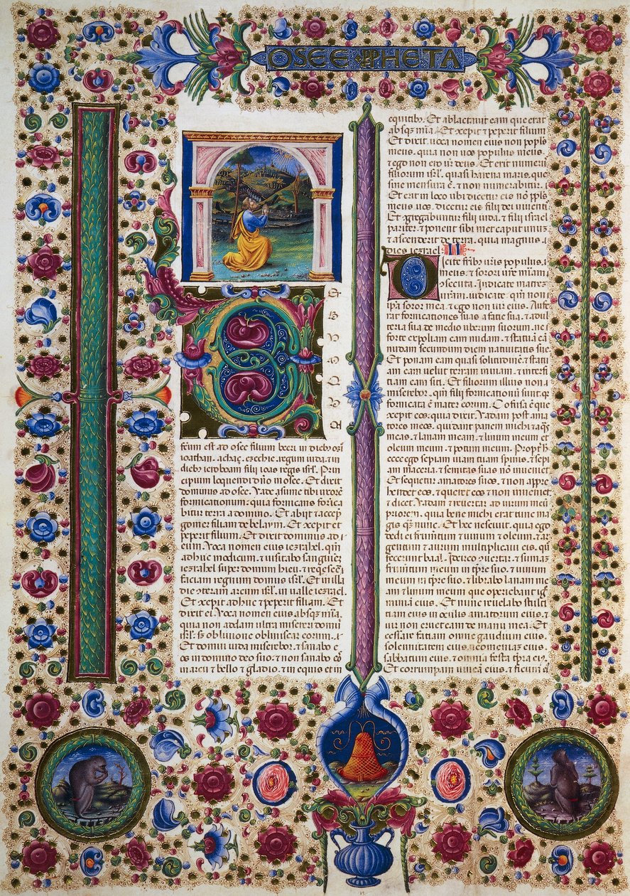 Hoşea Peygamberin Kitabından Incipit, Borso d
