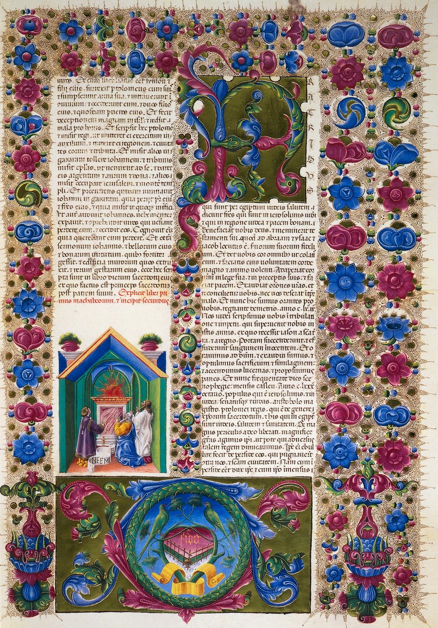 Taddeo Crivelli (1425-1479) ve diğerleri tarafından aydınlatılan Borso d