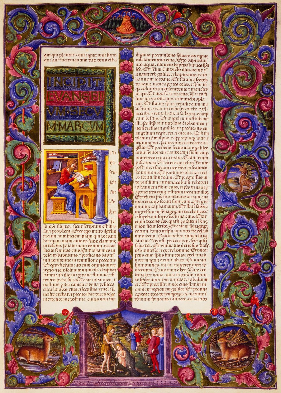 Taddeo Crivelli (1425-1479) ve diğerleri tarafından aydınlatılan Borso d